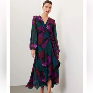 Hutch Bridge Dress Medium 6/8 Multicolor Wrap Dress